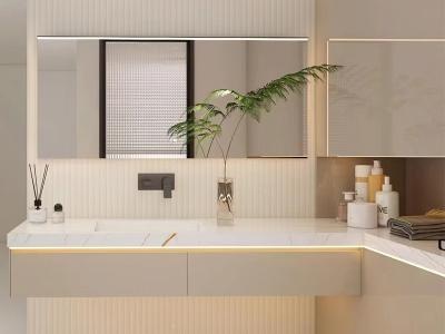 Artificial Quartz Stone Sink Modern Floating Bathroom Vanities