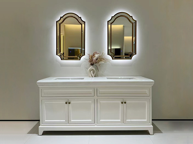 Mobile bagno indipendente in stile retrò classico e leggero, design personalizzato di alta qualità
